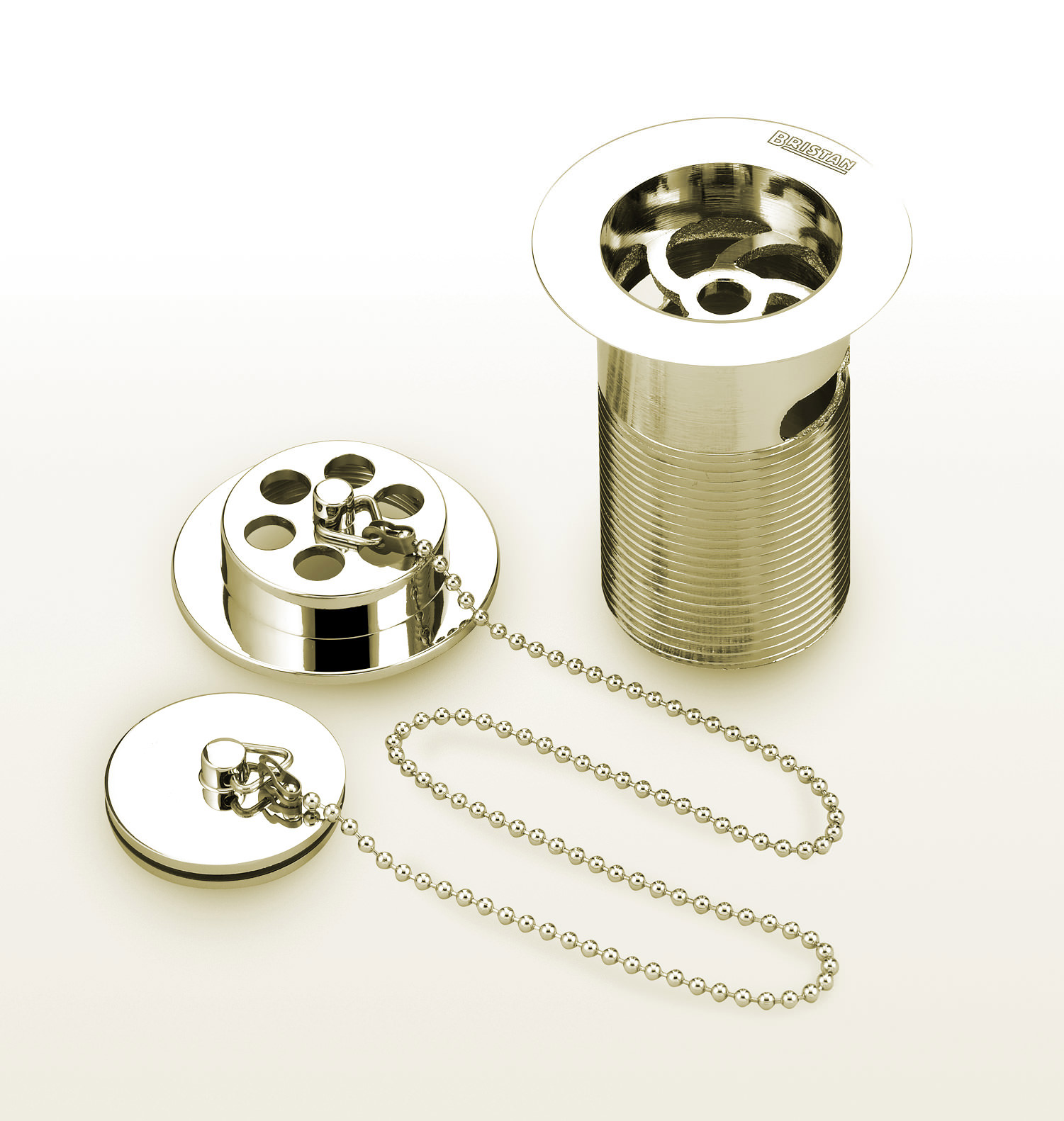 Bristan Luxury Gold Bath Waste With Brass Plug W BTH6 G