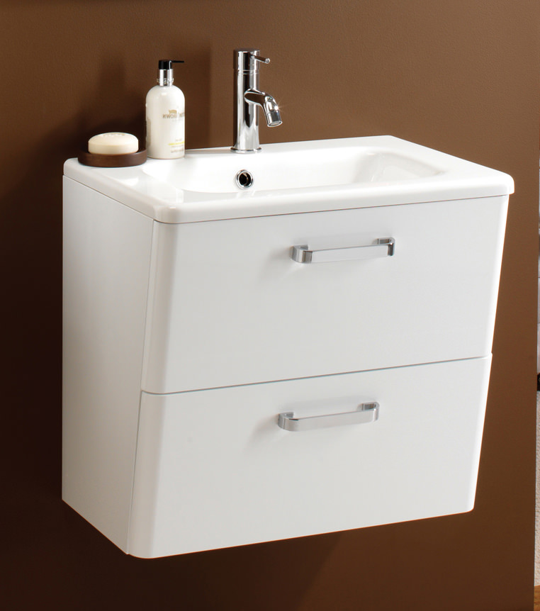 HIB Palamas 600mm Wall Hung Vanity Unit And Basin White