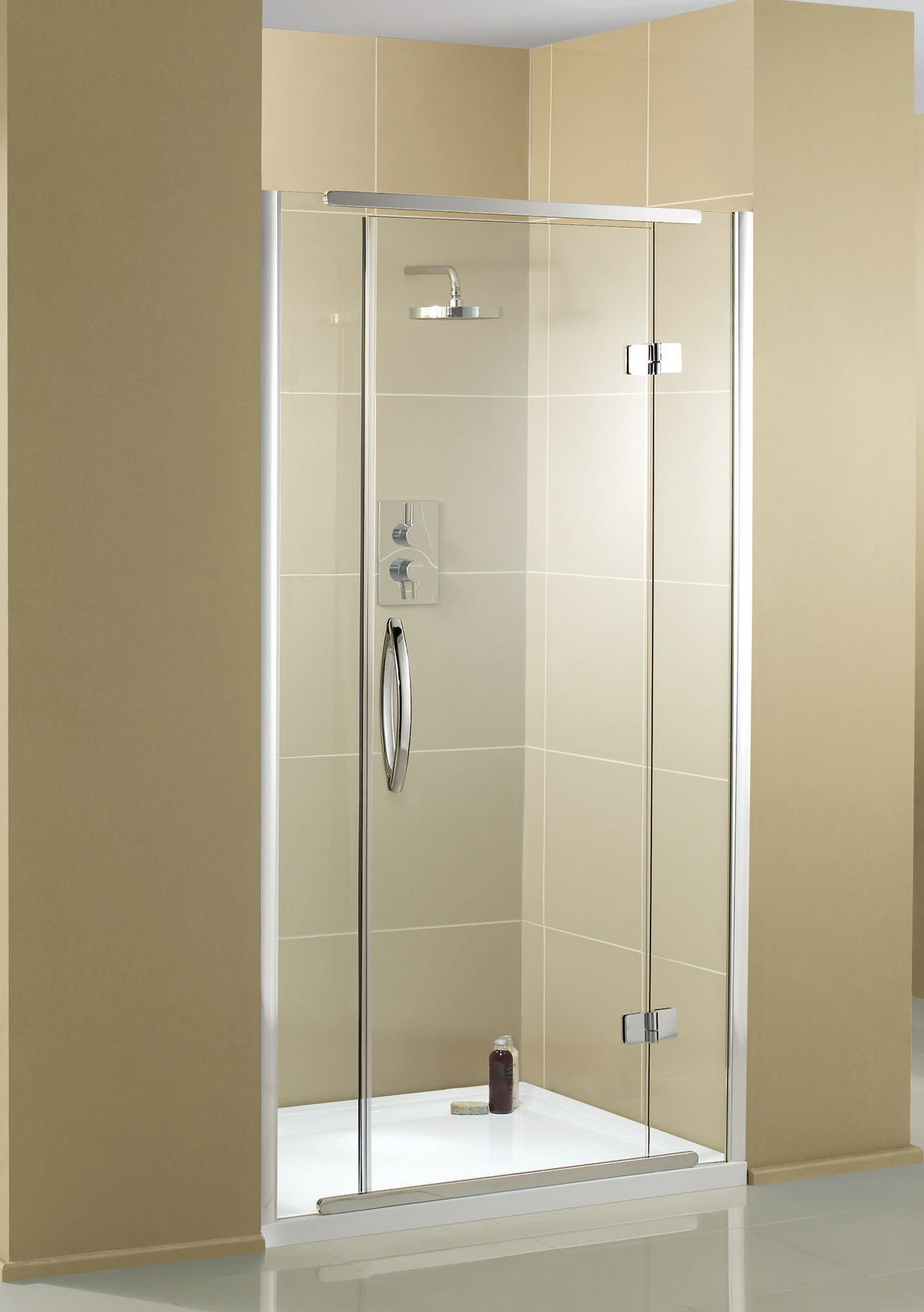 Aquadart Inline Recess Hinged Shower Door 1200mm AQ1013