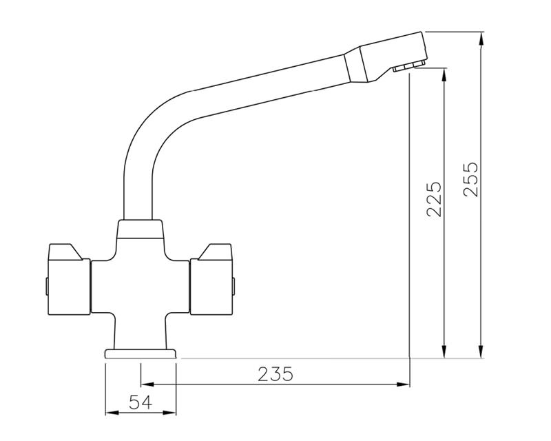 Abode Aspley Monobloc Kitchen Tap Chrome
