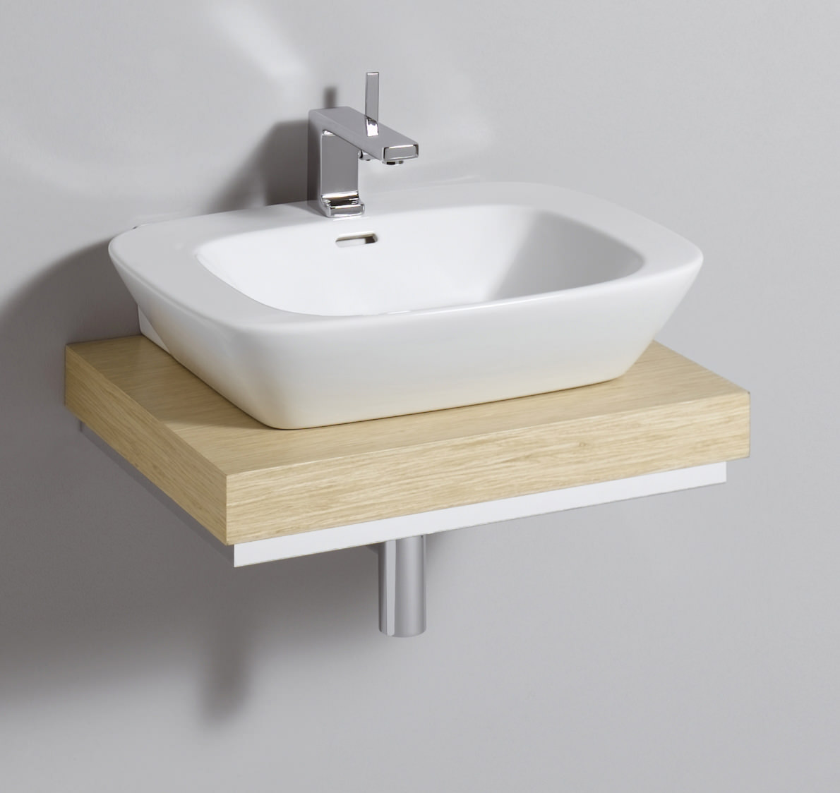 Twyford Vello 600mm Countertop Basin And 600mm Shelf VO4711WH