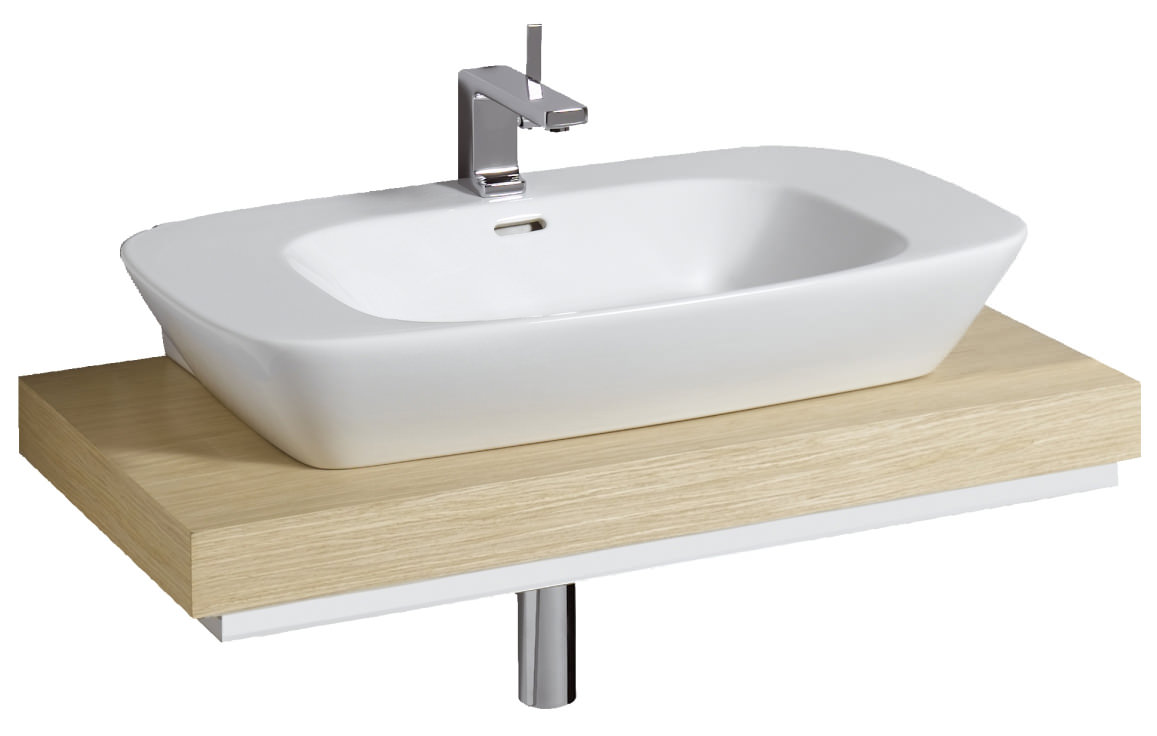 Twyford Vello 800mm Countertop Basin And 1000mm Shelf VO4741WH