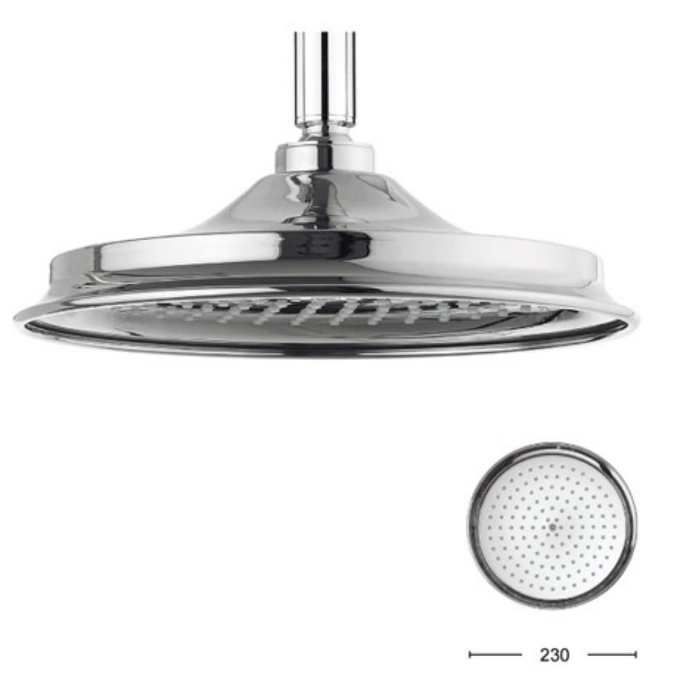 Crosswater Elegance 230mm Round Fixed Shower Head - FH230C